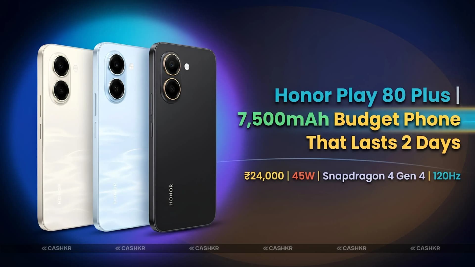 Honor Play 80 Plus Price: 7500mAh at Rs. 24,000