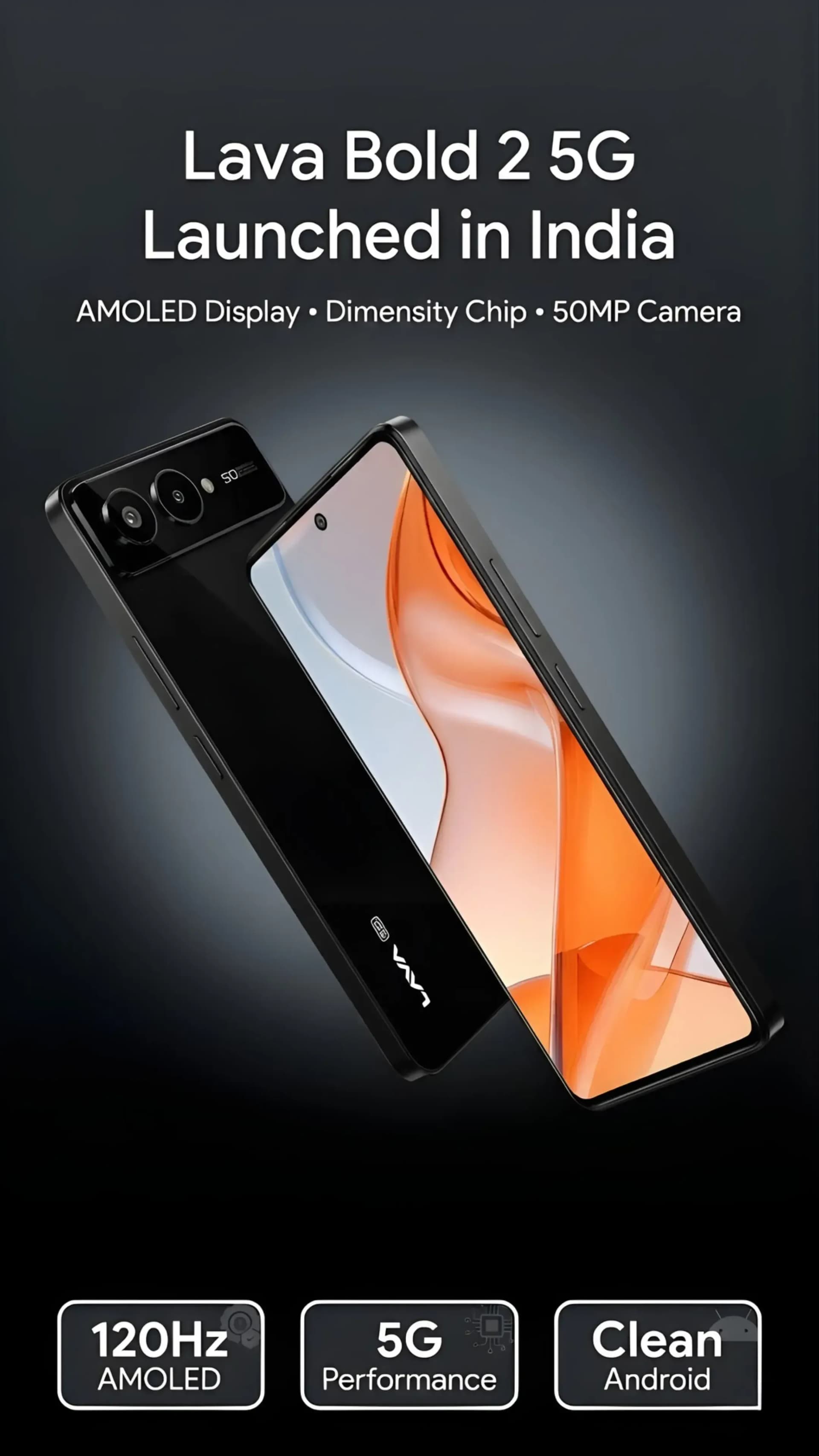 Lava Bold 2 5G With 120Hz AMOLED Display Launched in India