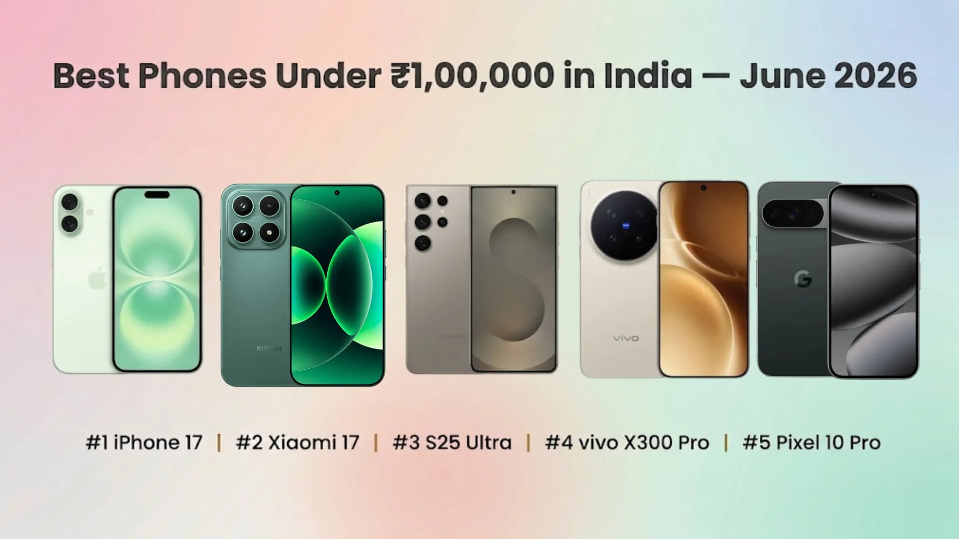 Best Phones Under Rs. 1,00,000