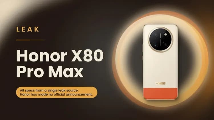 Honor X80 Pro Max Leak